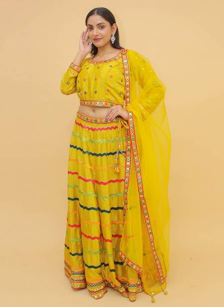 Mustard Colour ARYA 21 Festive Wear Designer Latest Readymade Lahenga Choli Collection 9305